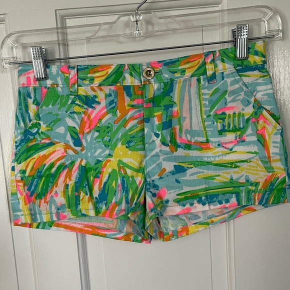 Lilly Pulitzer Mini Callahan Shorts Sea Salt and Sun Girls Size 14 - Picture 1 of 9